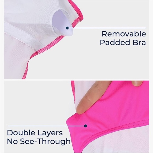 Summer Mae Hot Pink One-Piece Swimsuit Ocean View Size M Barbiecore Vibes!! - Picture 3 of 12